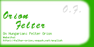 orion felter business card